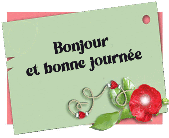 Gif animé bonjour carte